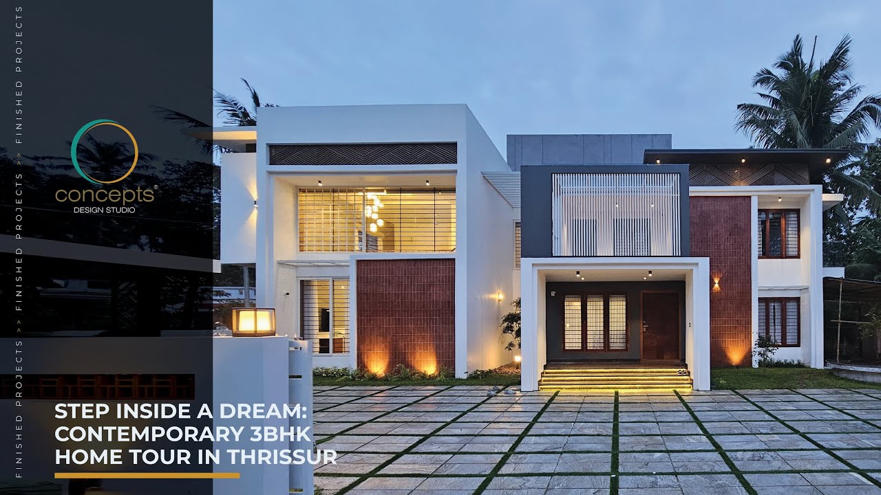 Step Inside a Dream: Contemporary 3BHK Home Tour in Thrissur | Concepts Design Studio