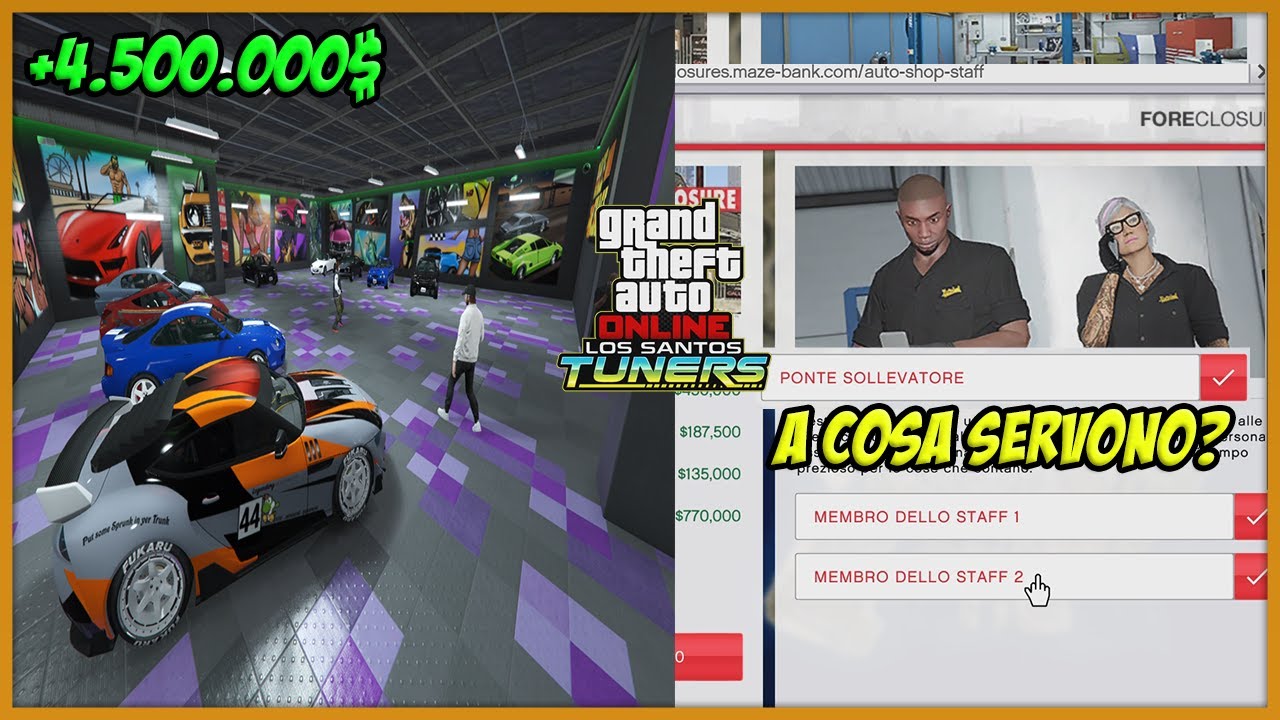 TUTTO CIÒ CHE POSSIAMO FARE CON L'AUTOFFICINA DEL DLC LOS SANTOS TUNERS - (GTA 5 ITA DLC)