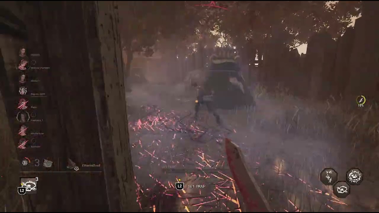 Dead by Daylight Trapper and Pyramid Head vs Survivors