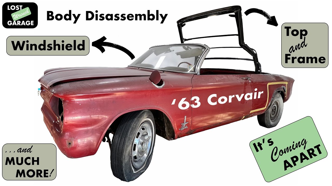 '63 Corvair body disassembly: top, windshield, and more