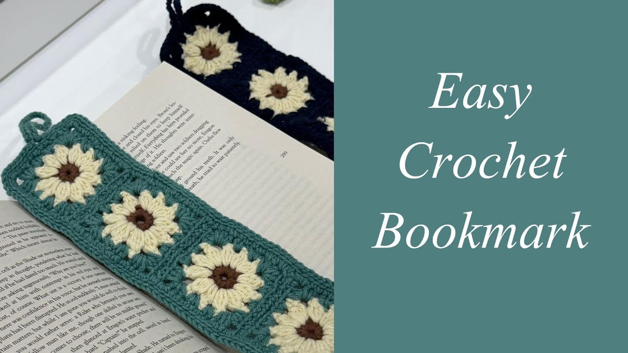 How to Crochet a Sunflower Bookmark / Easy & Cute