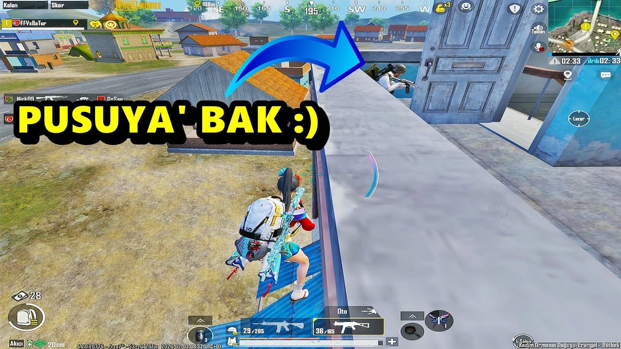 BATUR FORMUNDA ! ORTALIĞI DUMAN ETTİM BATUR GAME SOLO SQUAD PUBG MOBİLE