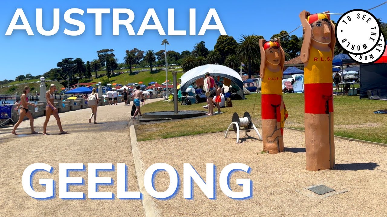 4K - 🇦🇺🇦🇺GEELONG, VICTORIA, AUSTRALIA 2022 - 🇦🇺🇦🇺Walking tour through beachfront🇦🇺🇦🇺