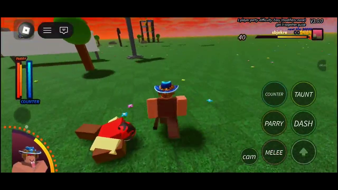 Playing PARRY! In roblox