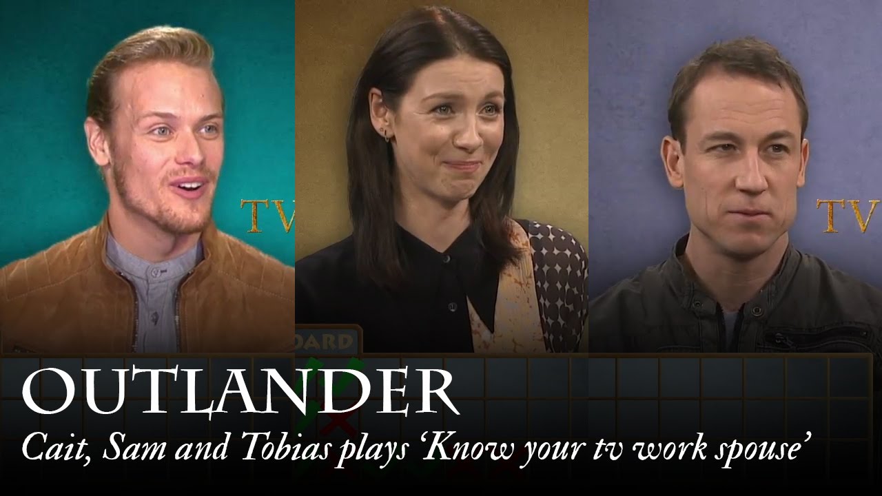 Outlander | Cait, Sam and Tobias plays 'Know your tv work spouse'