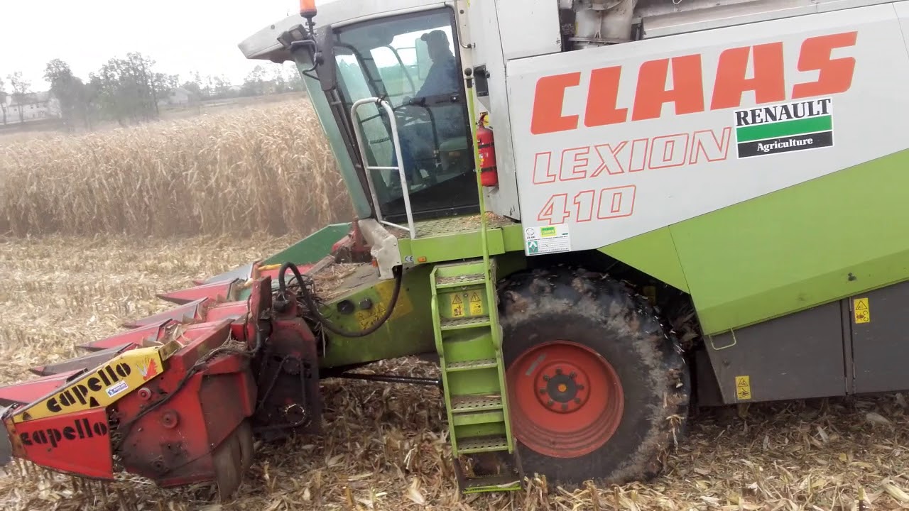 Żniwa kukurydziane Claas Lexion 410