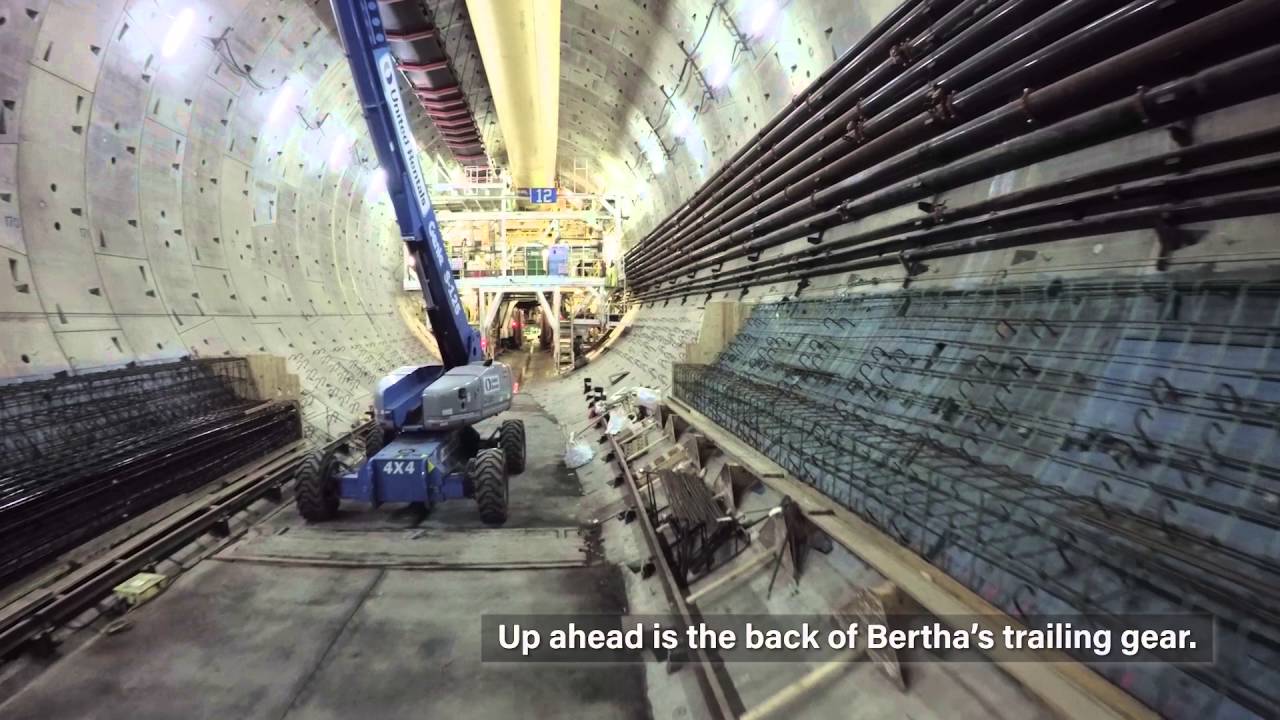 View from a drone inside the SR 99 tunnel