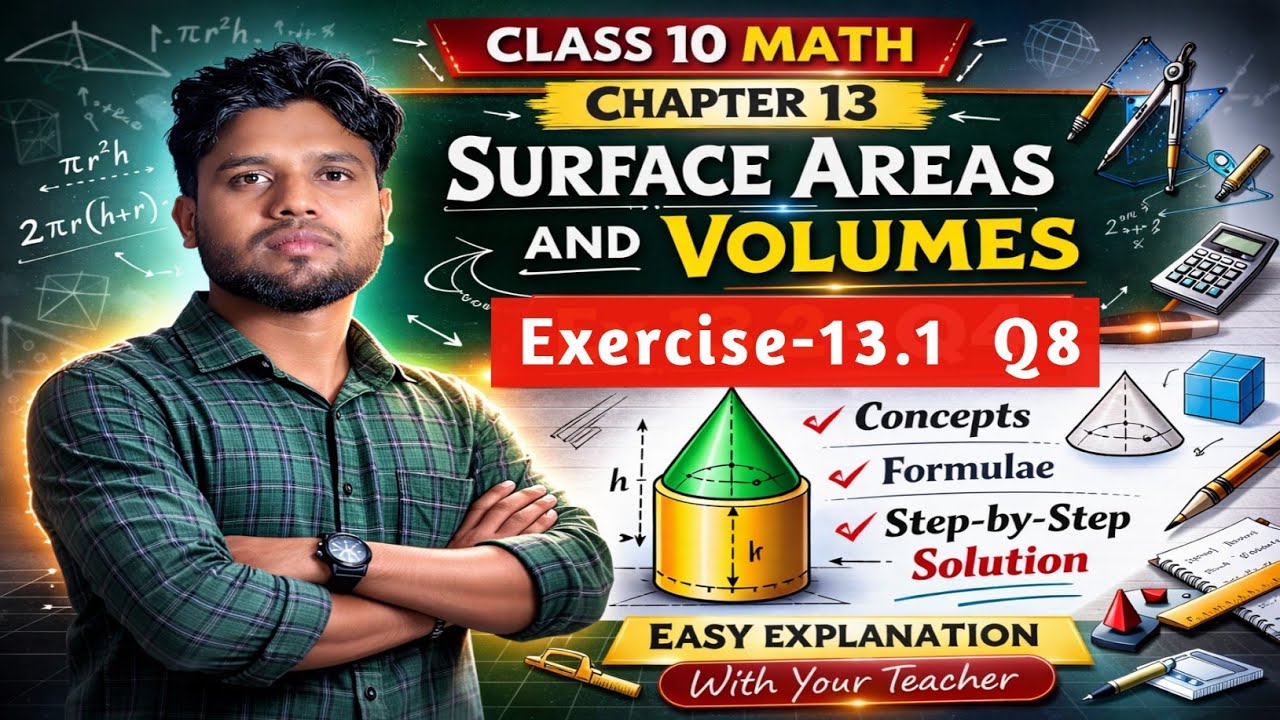 Class 10 Maths Chapter 13 Surface Areas and Volumes Ex 13.1 Q8 | SEBA & CBSE | Solution in Assamese 
