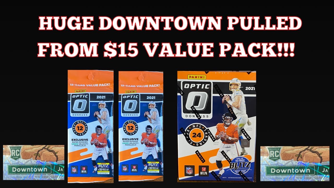 🚨HUGE DOWNTOWN PULLED FROM $15 VALUE PACK DONRUSS OPTIC FOOTBALL 2021 WALMART BLASTER & VALUE PACK