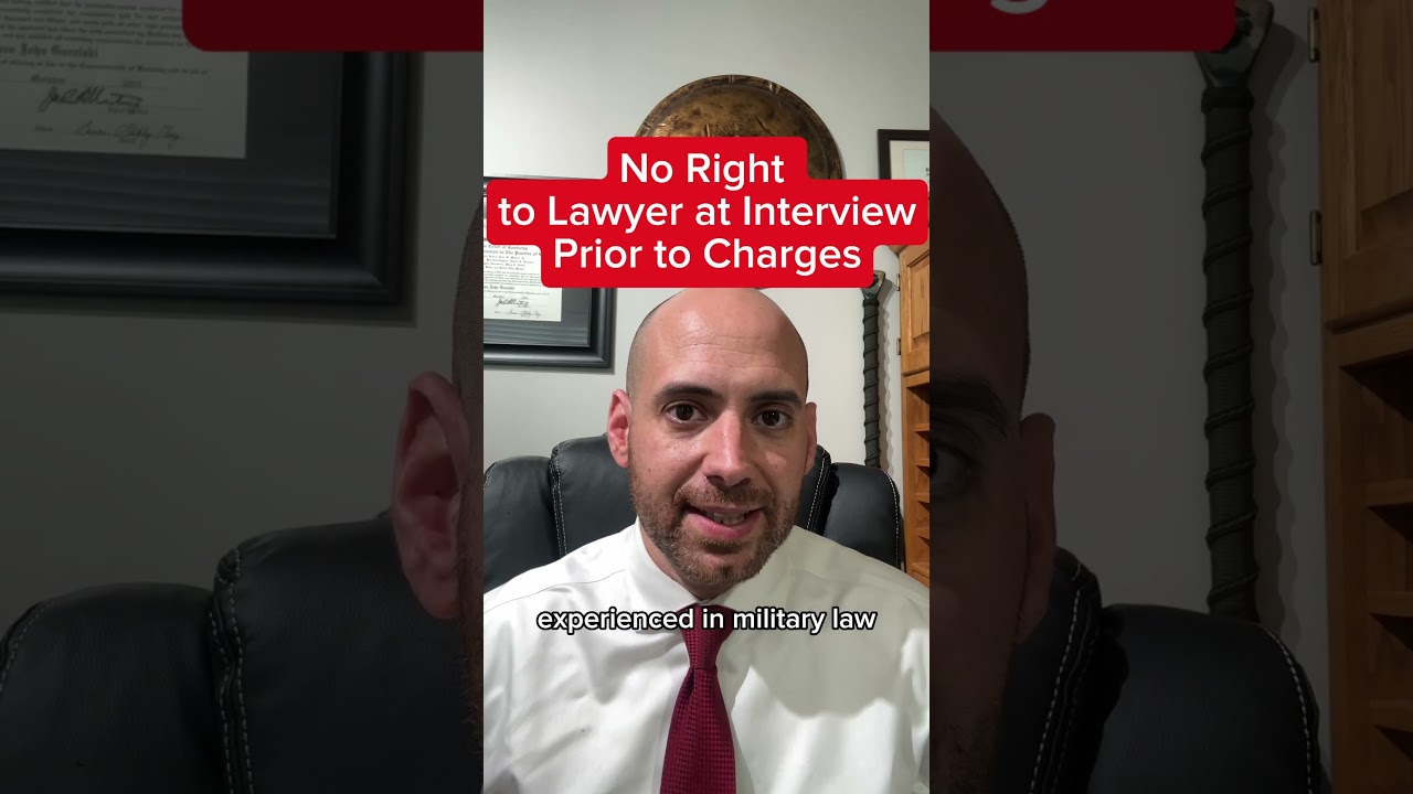 No right to appointed lawyer, at interview, prior to charges. #militarylawyer #militarylaw #ucmj