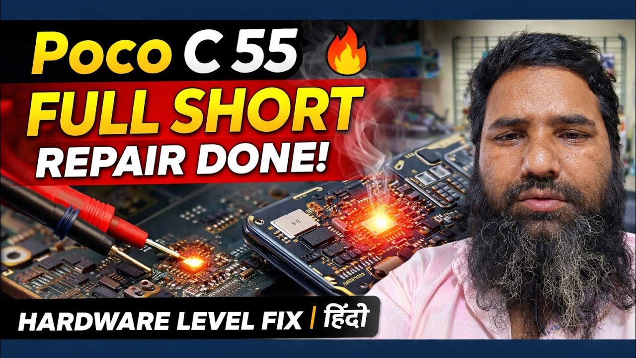 Poco C55 Full Short Problem Solution 🔥 | Dead Phone Repair | Hardware Level Fix Hindi