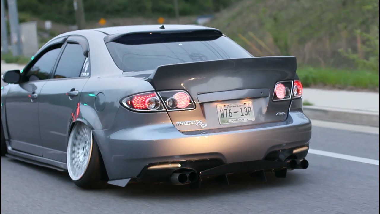 Slammed Static Mazdaspeed 6 Straight Pipe, Cold Start, 2 Step, Spits Flames & More!!
