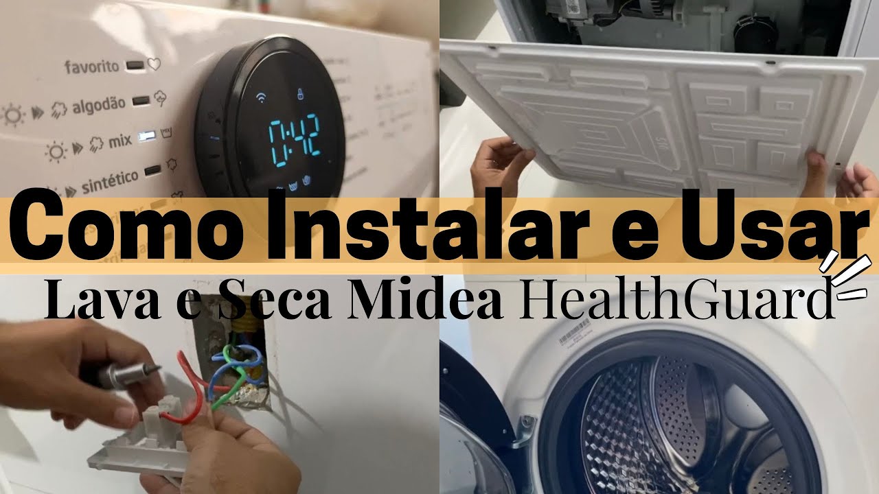 COMO USAR A LAVA E SECA MIDEA| lançamento 2022 HEALTHGUARD| Vazou na primeira lavagem 😱 #healthguard