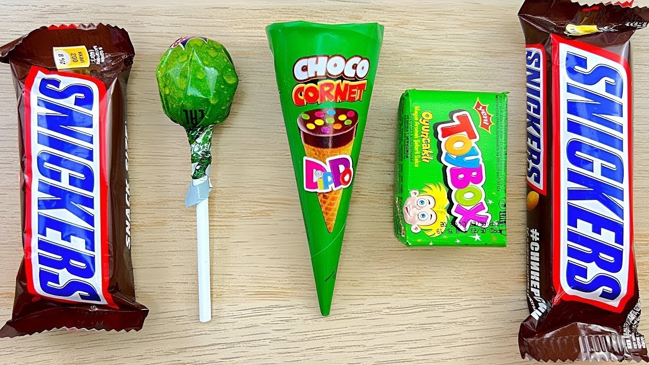 Satisfying Candy Unwrapping ASMR 🍭 | Rainbow & Snickers Sounds