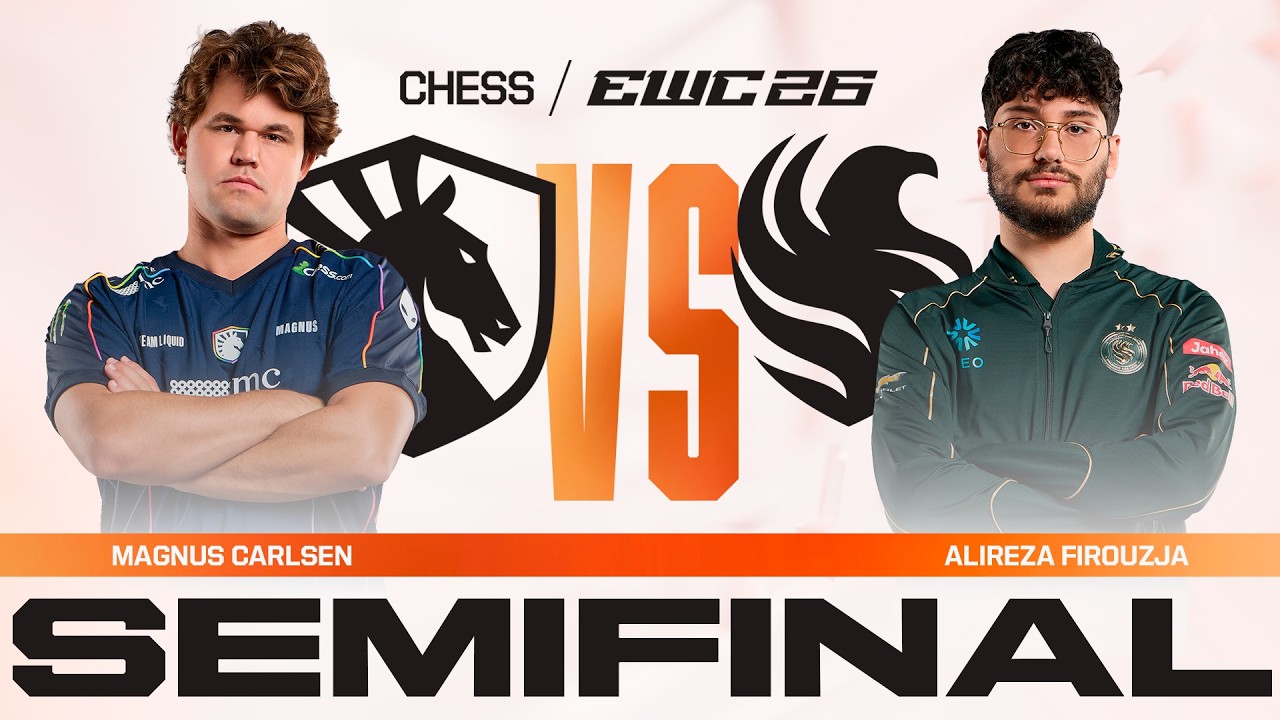 Magnus Carlsen vs Alireza Firouzja | Chess at EWC 26 | Semifinal - VOD
