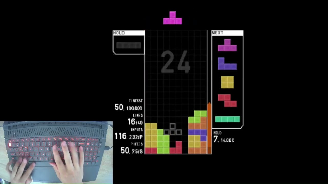 TETR.IO 40 Line Sprint in 13.993 Seconds (Handcam)