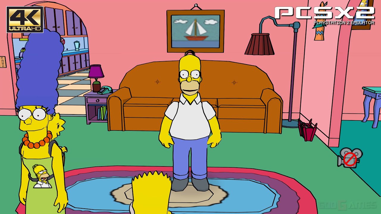 The Simpsons Game - PS2 Gameplay UHD 4k 2160p / 60 FPS Patched (PCSX2)