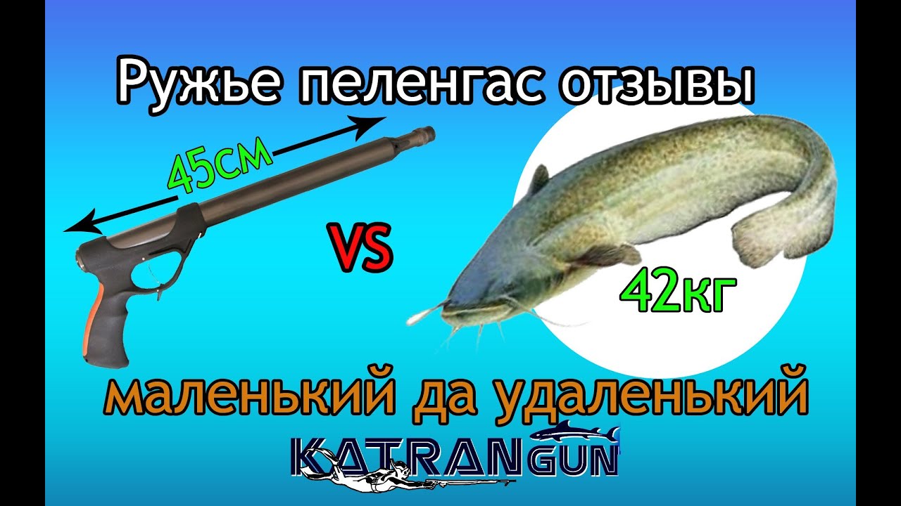 Подводное ружье пеленгас 45  взял сома 42 кг