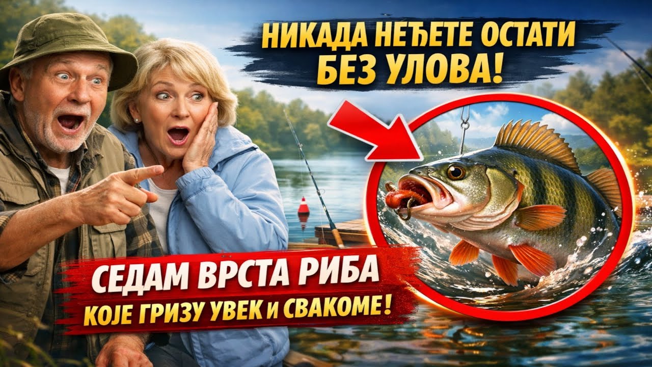 НИКАДА НЕЋЕТЕ ОСТАТИ БЕЗ УЛОВА! Седам врста риба које гризу увек и свакоме.