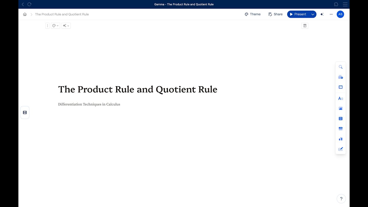 Calculus: Product and Quotient Rules for Derivatives