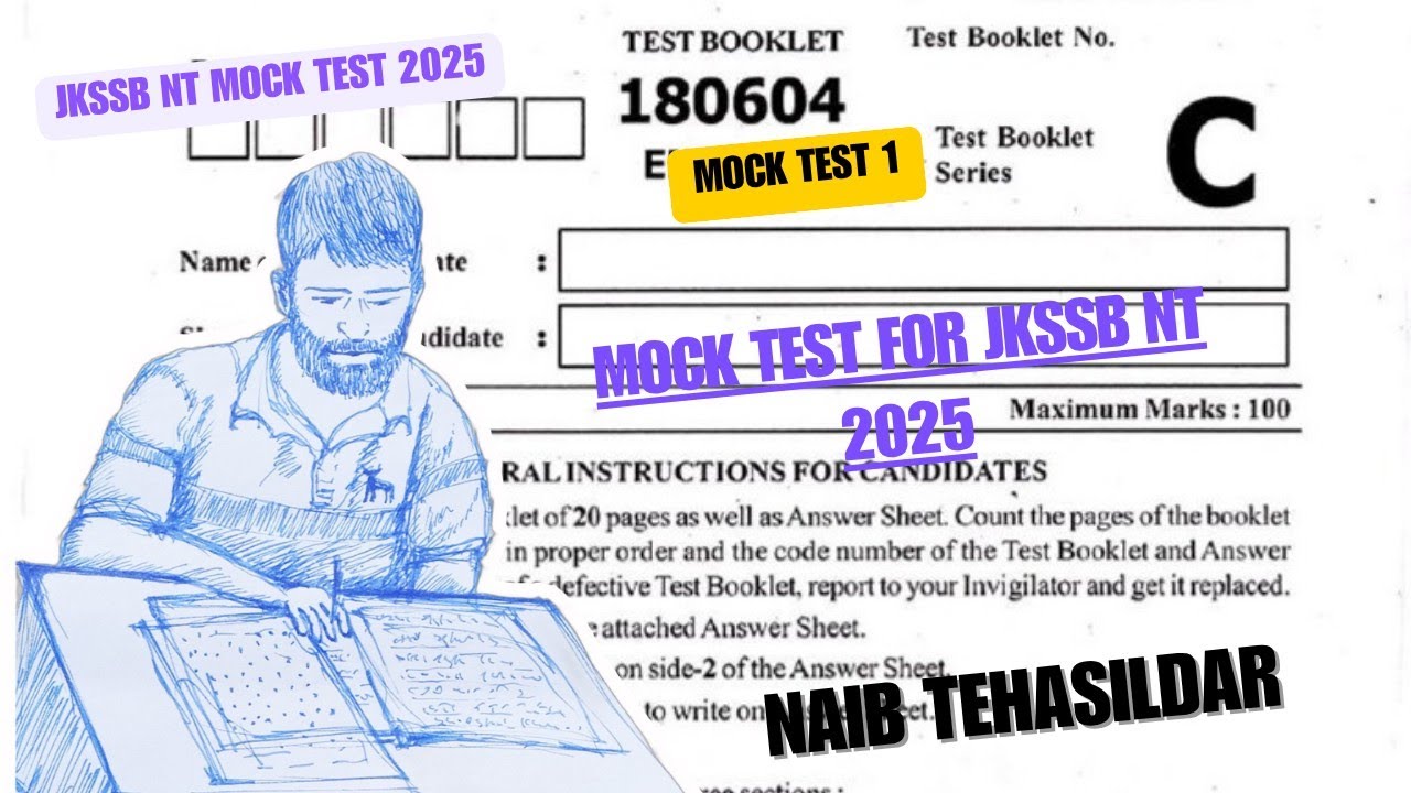 FREE MOCK TEST FOR JKSSB NAIB TEHISLDAR (NT) 2025 || FREE MOCK TEST FOR JKSSB NT 2025