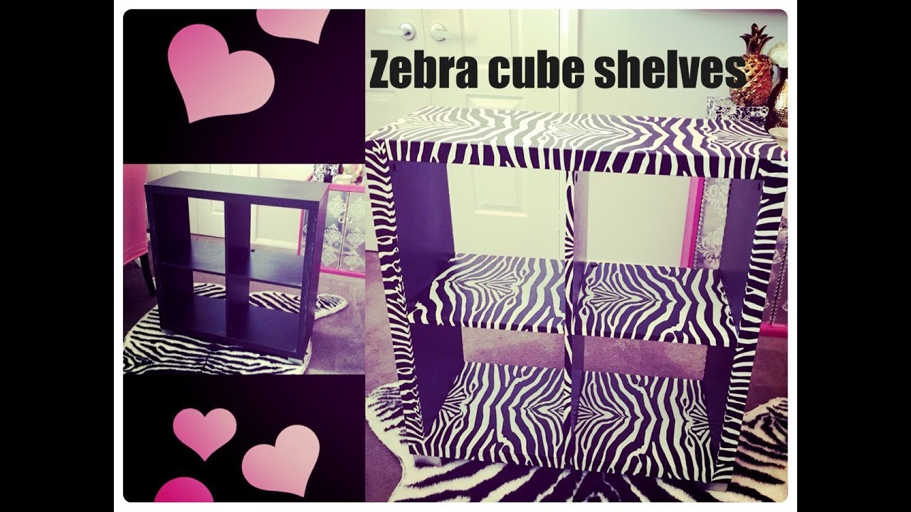 GLAM HOME DECOR -IKEA HACK ZEBRA CUBE SHELVES