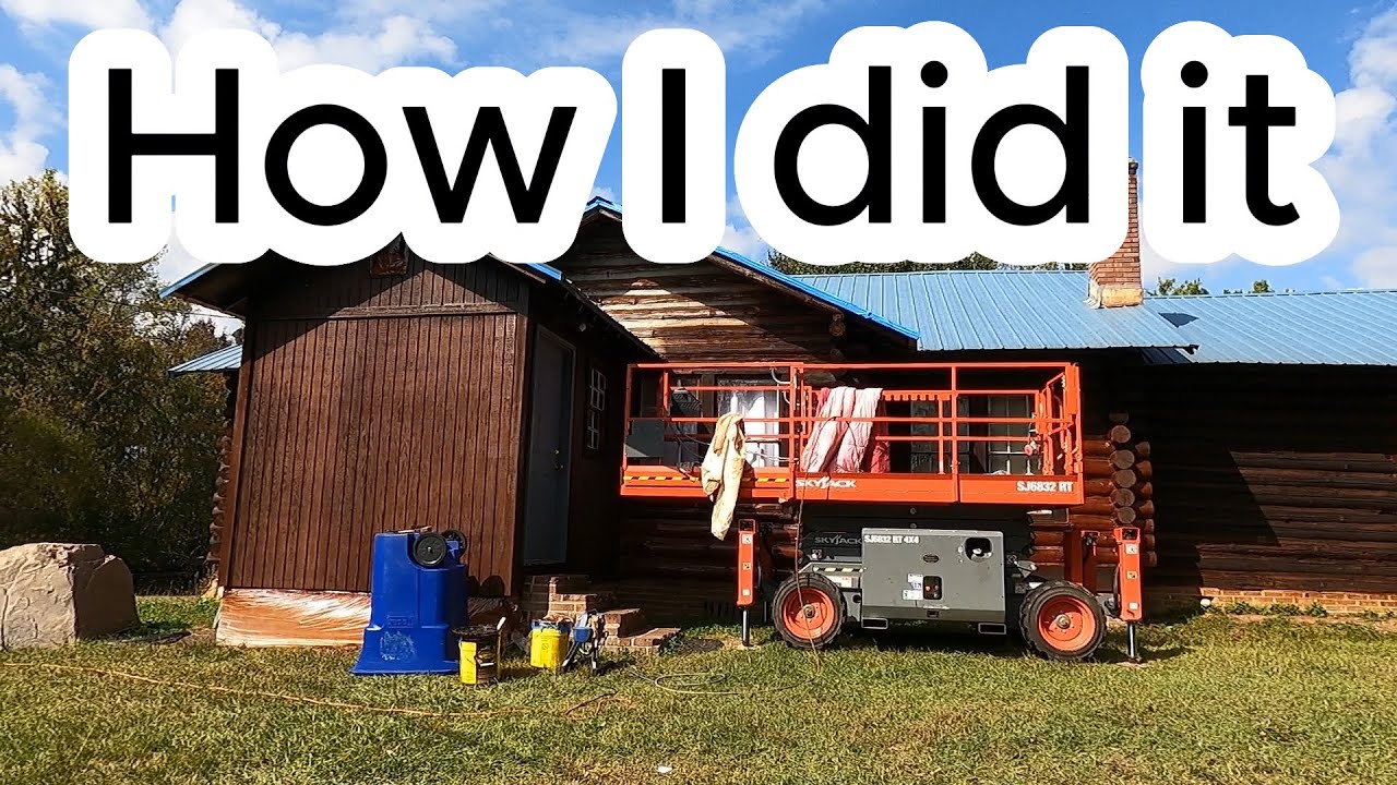 How to stain a Log Cabin Home by yourself