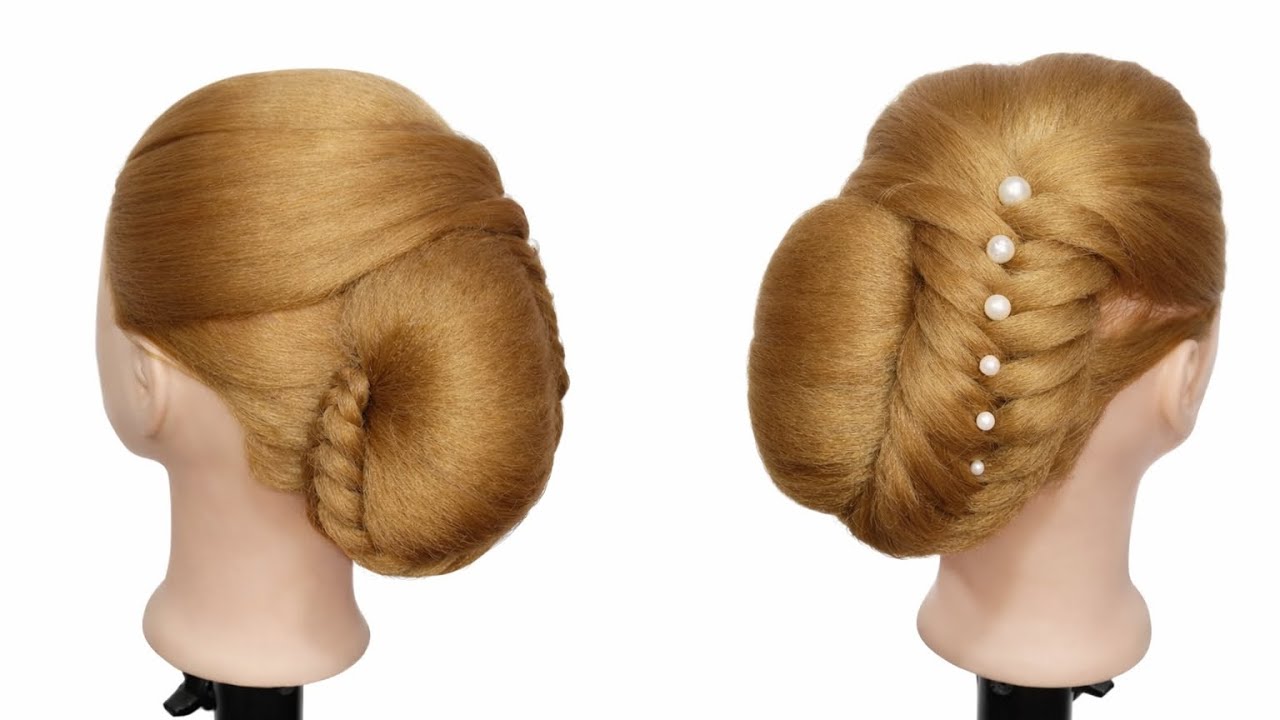 Elegant Bridal Bun Hairstyle | Easy Wedding Hairstyle Step by Step | Party & Function Look