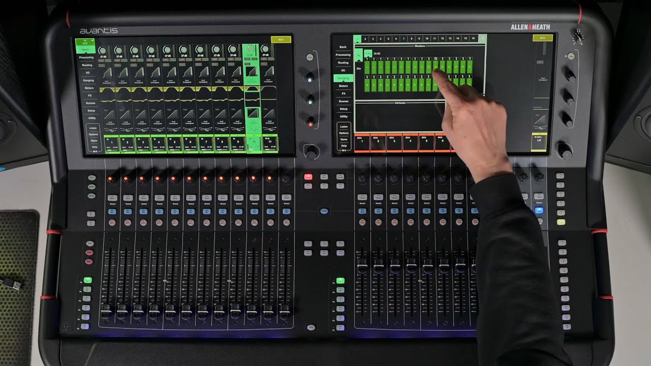Jak to zrobić na Allen & Heath AVANTIS - odcinek 08 - funkcja GANGING (grupy sterowania)