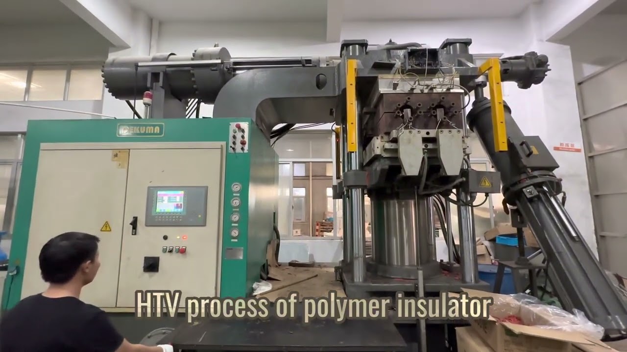 Polymer insulator forming: HTV process of silicone rubber sheds