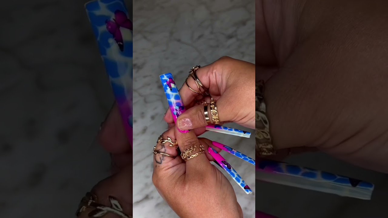 Do my nails with me 🦋💗