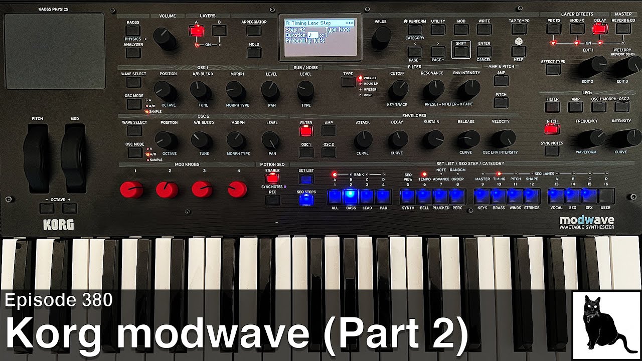 Korg modwave Часть 2: секвенсор движения, фильтры, эффекты (демо + урок)