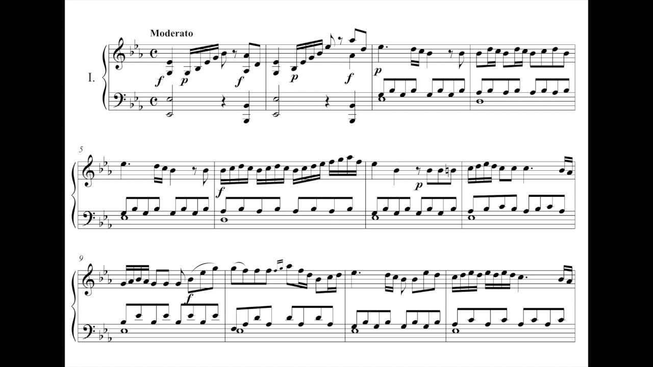 Marianne D'Auenbrugg  -  Sonata in E Flat Major - 1. Moderato