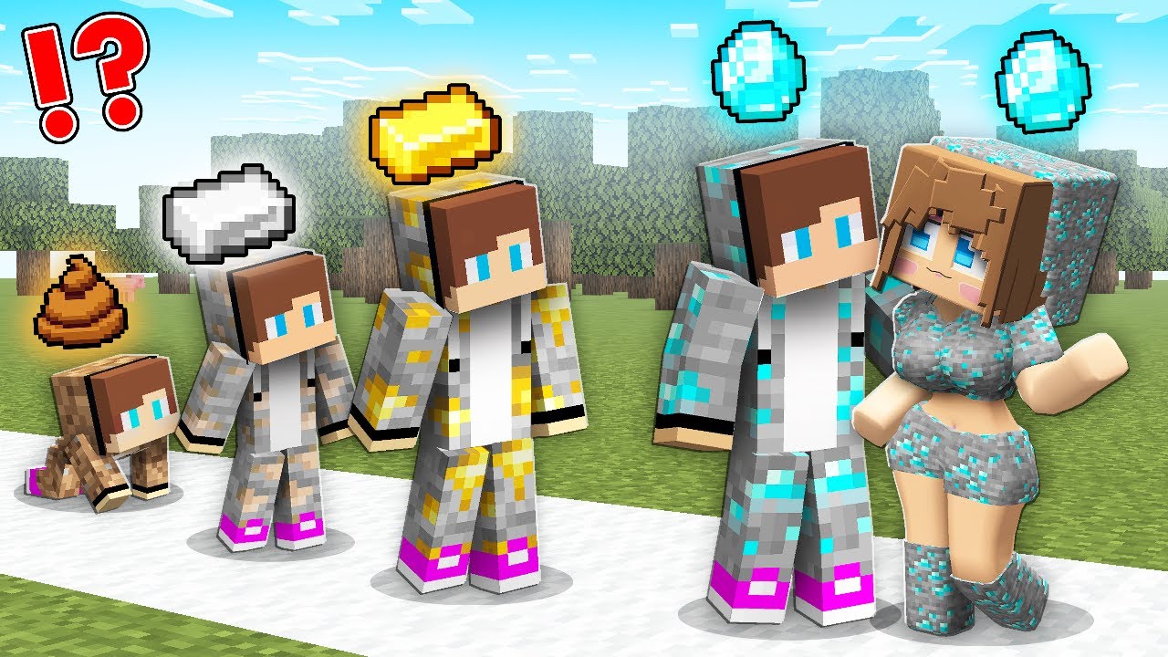 Dirt to DIAMOND JJ LIFE CYCLE! JJ and Mikey ELEMENTAL EVOLUTION in Minecraft - Maizen