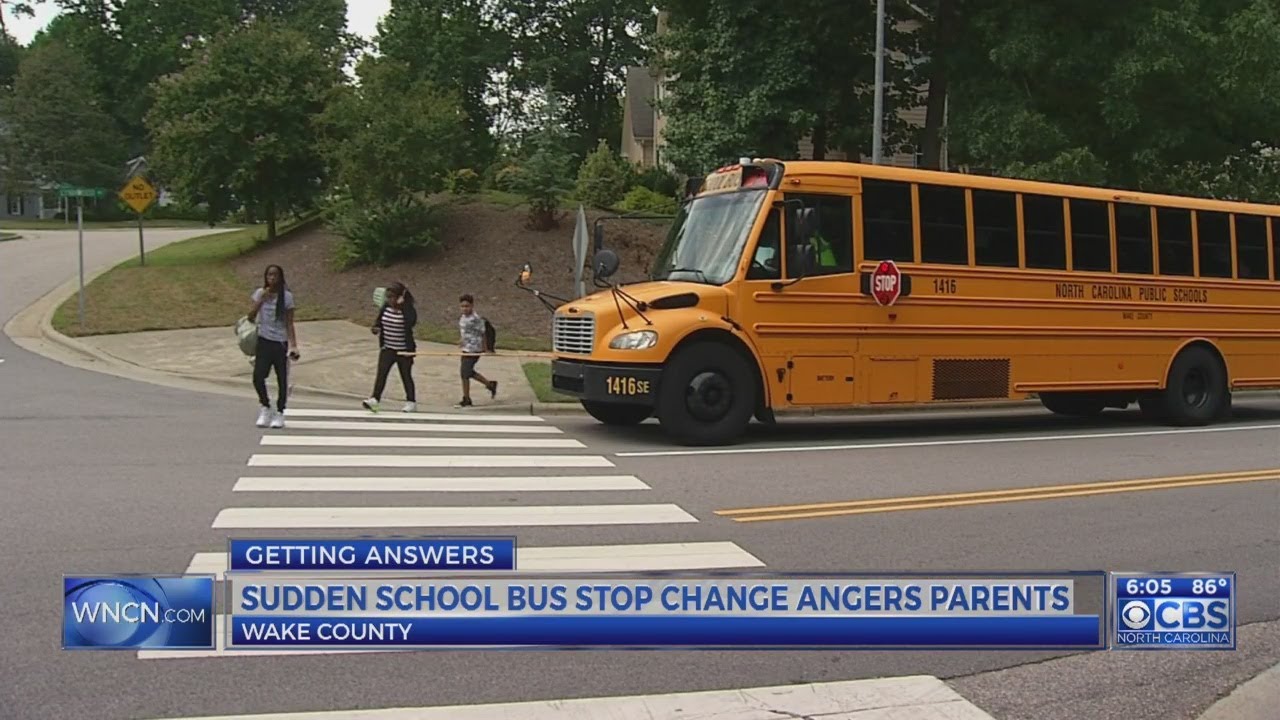 Knightdale parents upset with late notice of bus stop changes