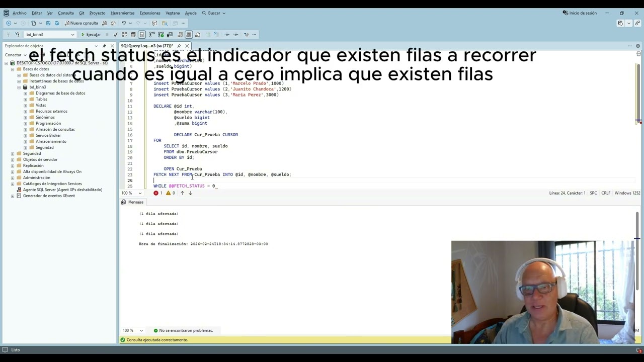 Cómo Crear y Usar un Cursor en SQL Server | Ejemplo Práctico