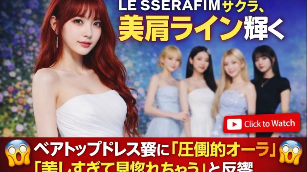 LE SSERAFIMサクラ、美肩際立つベアトップ姿に称賛殺到「息をのむオーラ」Hashtags: #LE_SSERAFIM #サクラ #KPOPニュース
