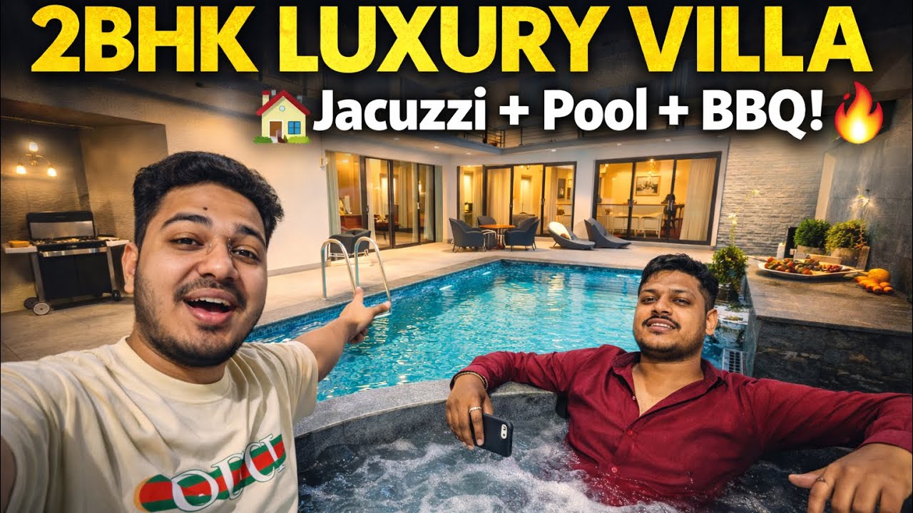 Oh Stay in a 2BHK Luxury Villa with Jacuzzi & Private Pool! 😍🔥