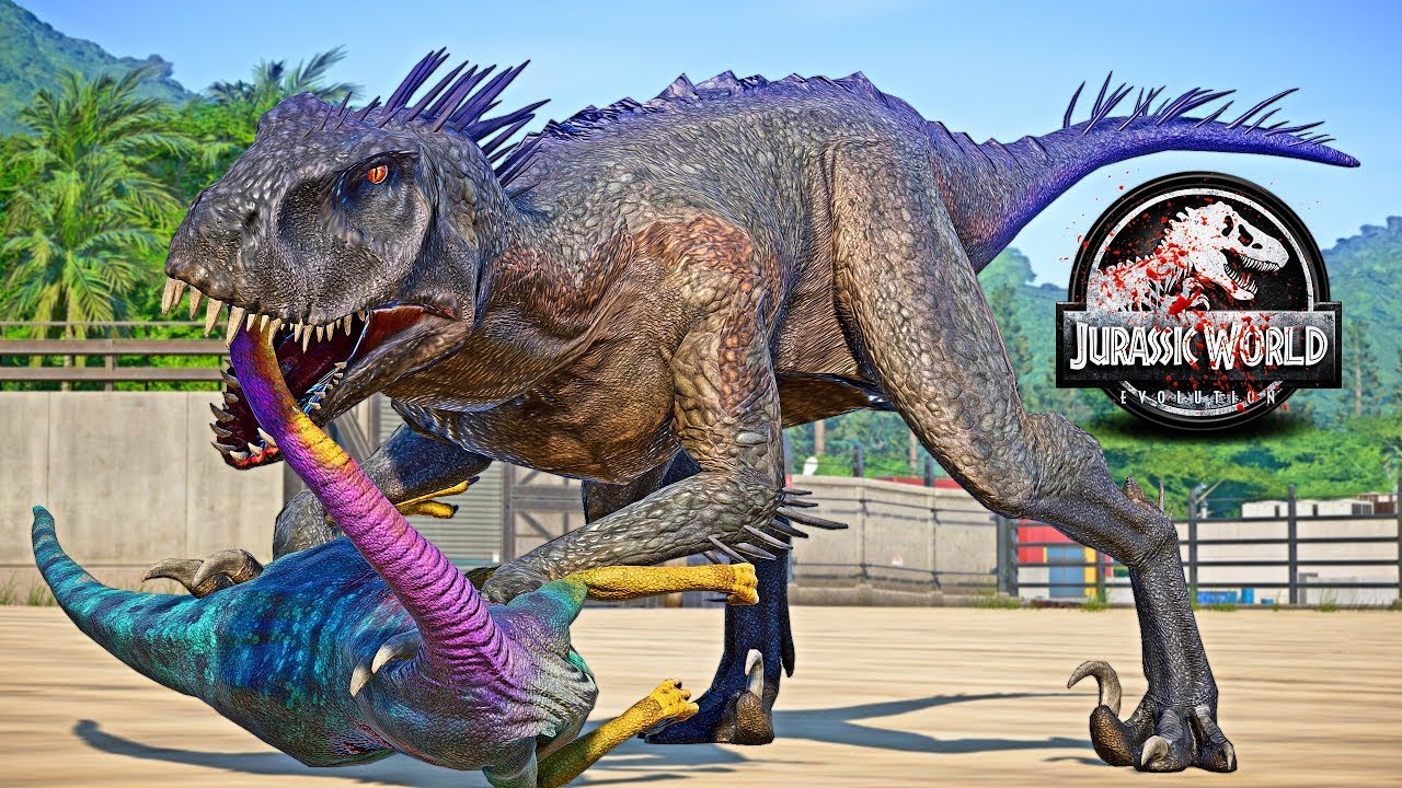 Scorpius Rex E750 vs Blue Velociraptor, Blue-Green T-REX Dinosaurs Fight 🌍 JURASSIC WORLD EVOLUTION