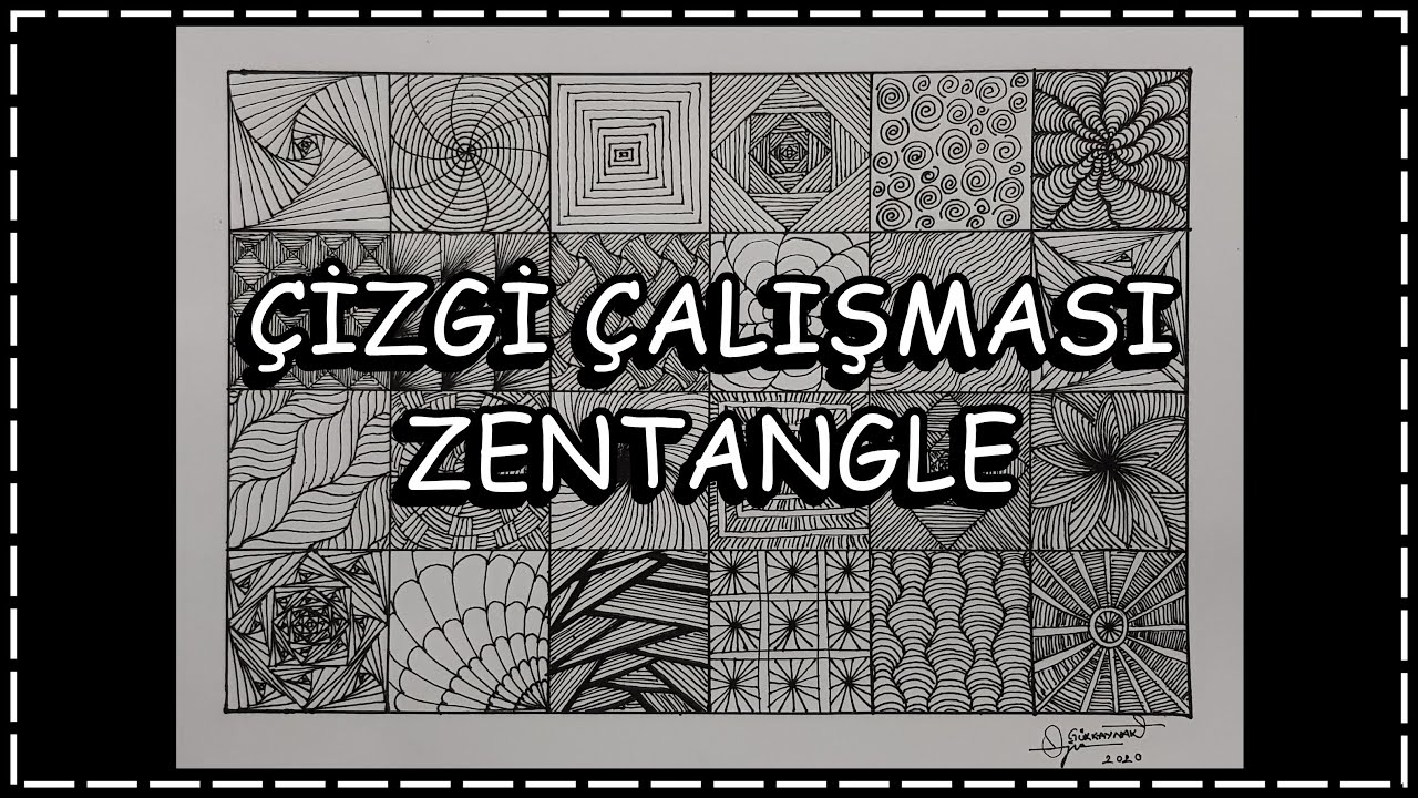 ÇİZGİ ÇALIŞMASI - ZENTANGLE - DOODLE  ( UZAKTAN EĞİTİM GÖRSEL SANATLAR DERSİ )