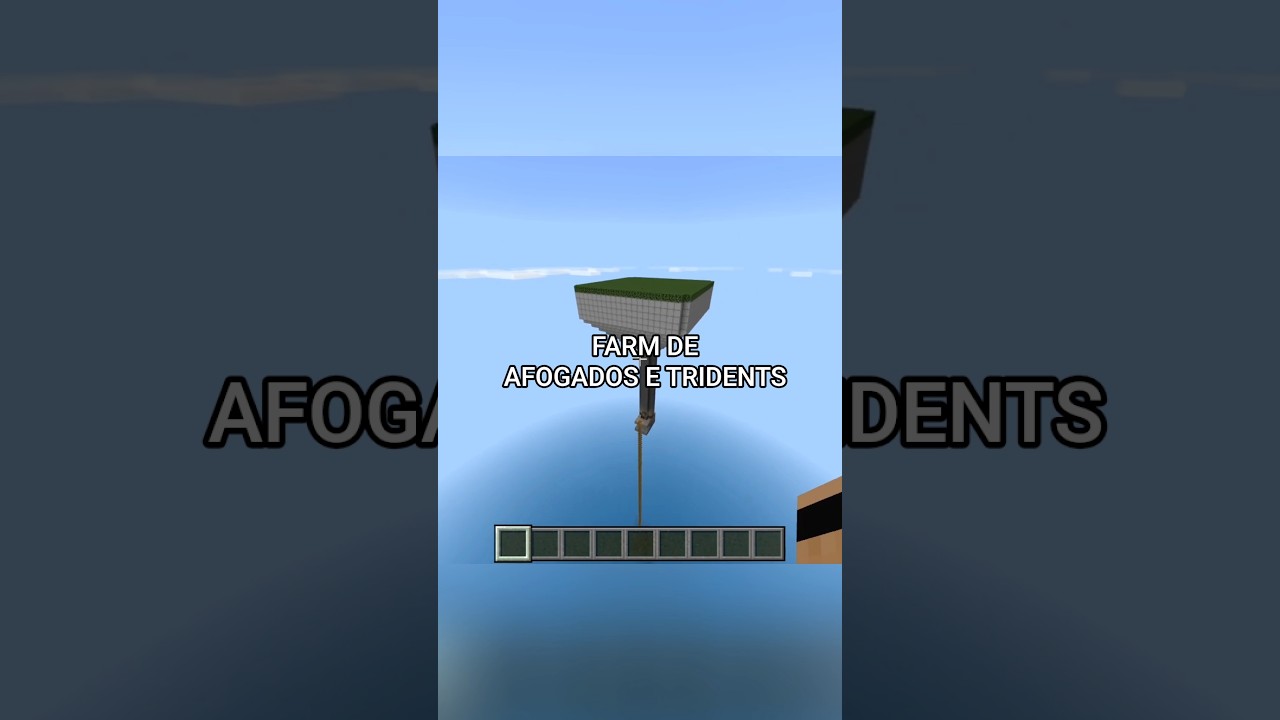 Como fazer A MELHOR FARM DE AFOGADOS E TRIDENTS do Minecraft Bedrock