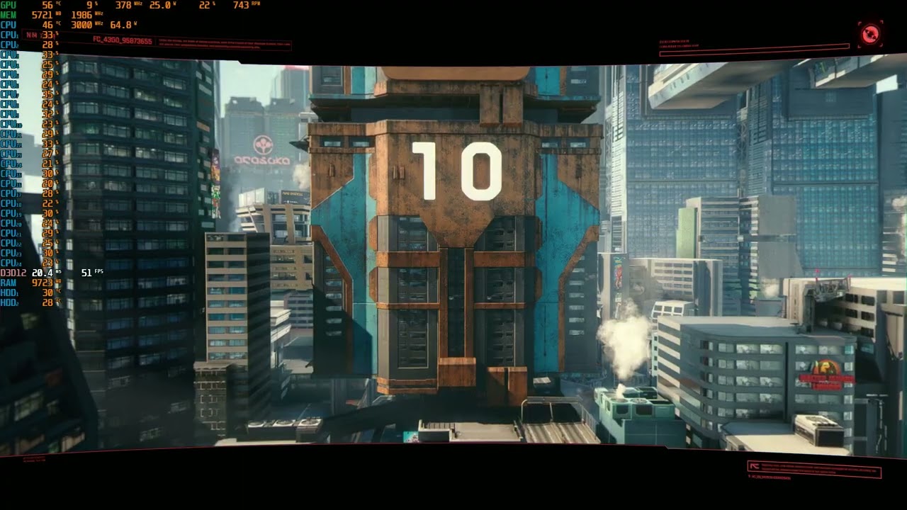 Cyberpunk 2077 Intel Xeon E5-2697 v2 - Radeon 6600 XT