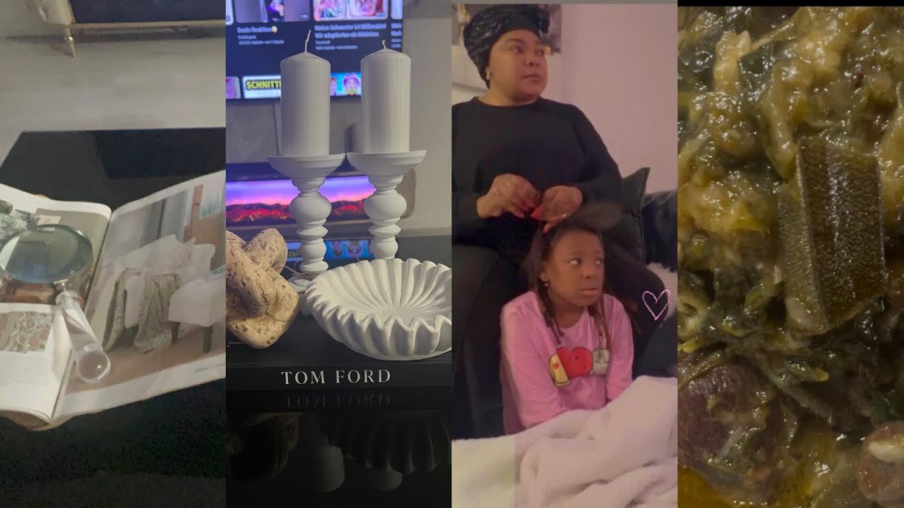 Comment cuisiner de bon  épinard au Gombo et viande de bœuf / vlog vie de Maman / Gomage cheveux 