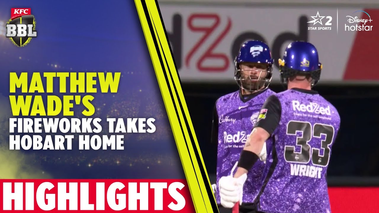 Highlights: Matthew Wade & Macalister Wright Power Hobart Hurricanes to a Thumping Win vs Renegades