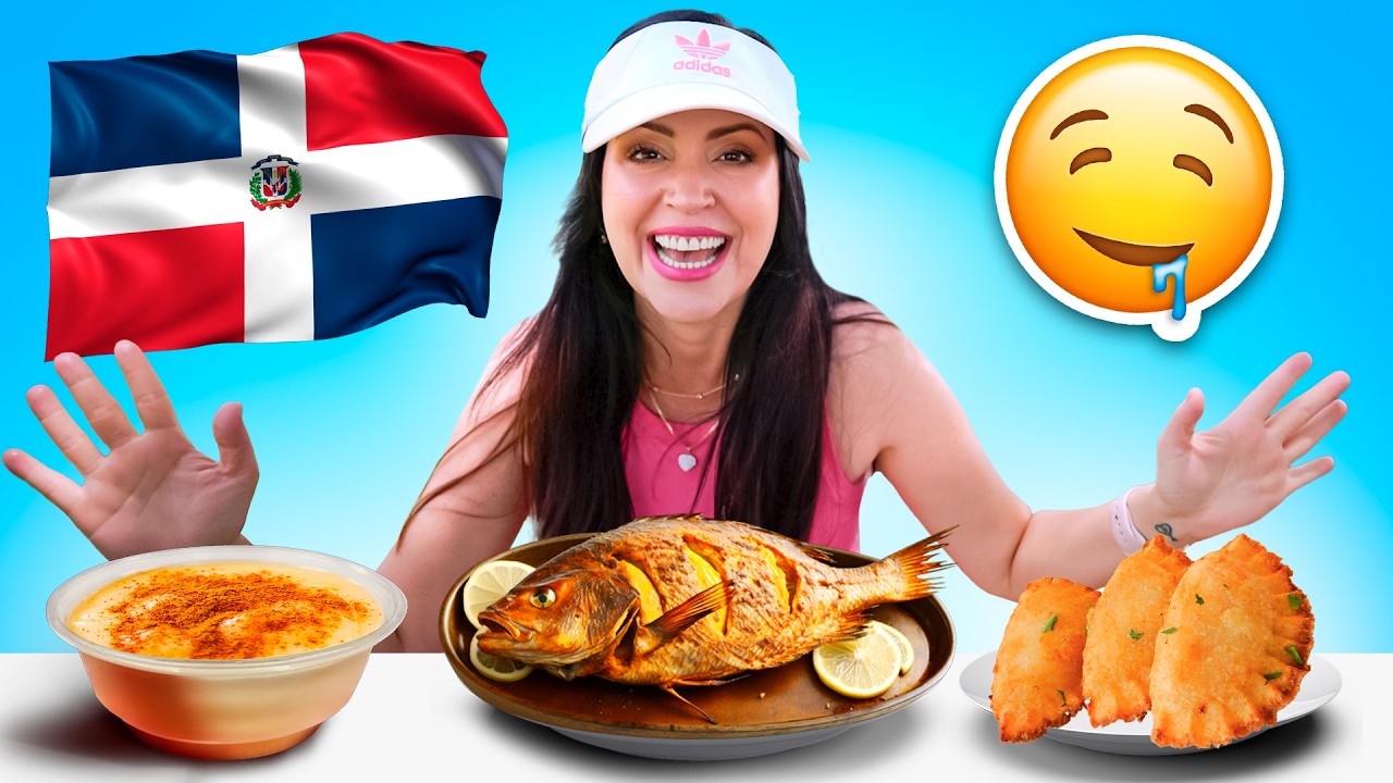 Probando la COMIDA Dominicana en USA 😅 Comiendo por Paises REPUBLICA DOMINICANA 😋 Sandra Cires Art