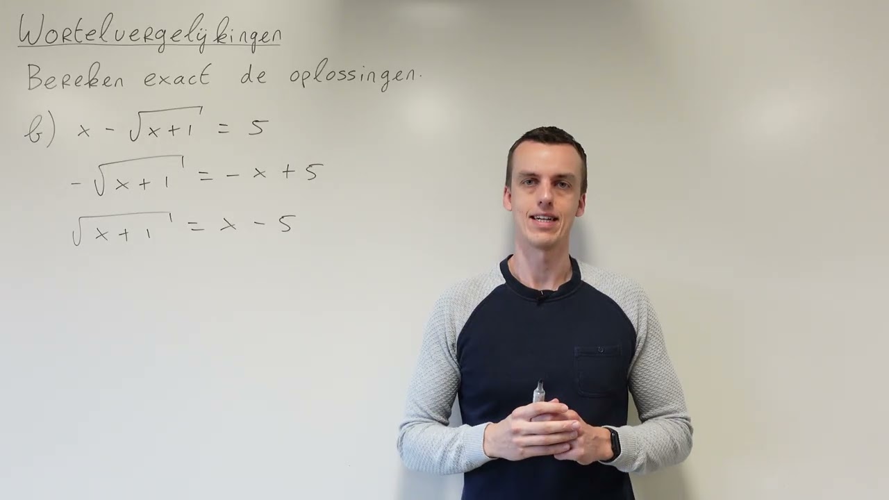 Wortelvergelijkingen (HAVO wiskunde B & VWO wiskunde B)