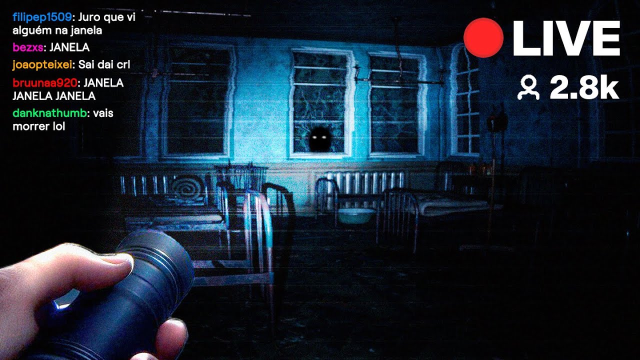 O jogo de terror onde sou um streamer e faço lives em casas abandonadas.