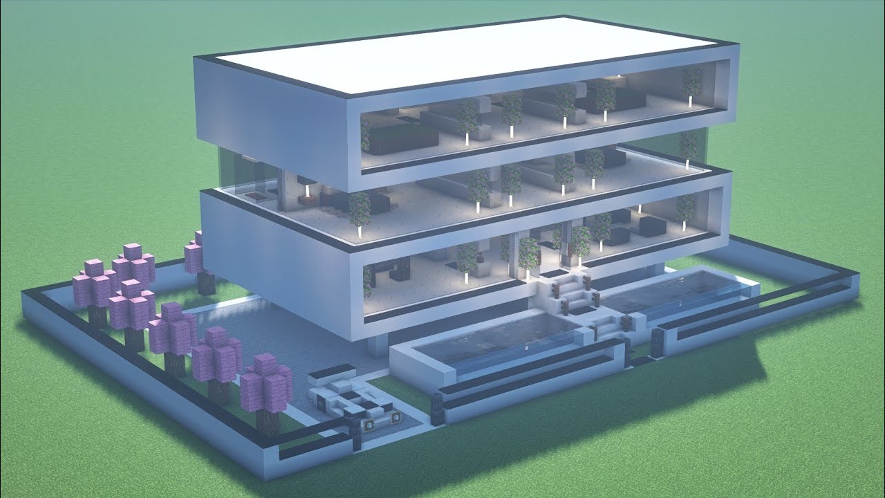 How To Build a Modern House/Villa - Minecraft Tutorial