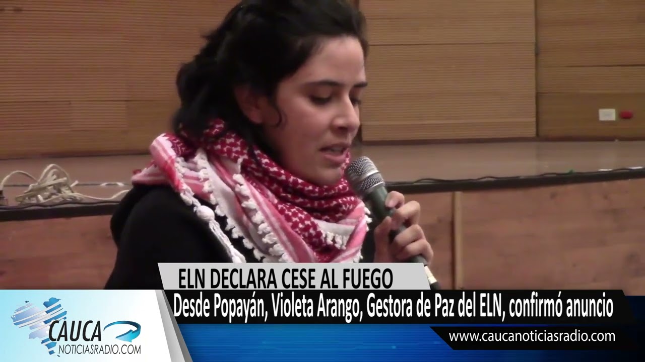 Desde Popay&aacute;n, Violeta Arango, Gestora de Paz del ELN, confirm&oacute; anuncio del cese al fuego