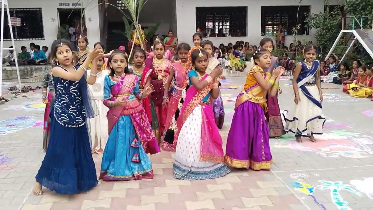 Sankranti special song dance performance in school 